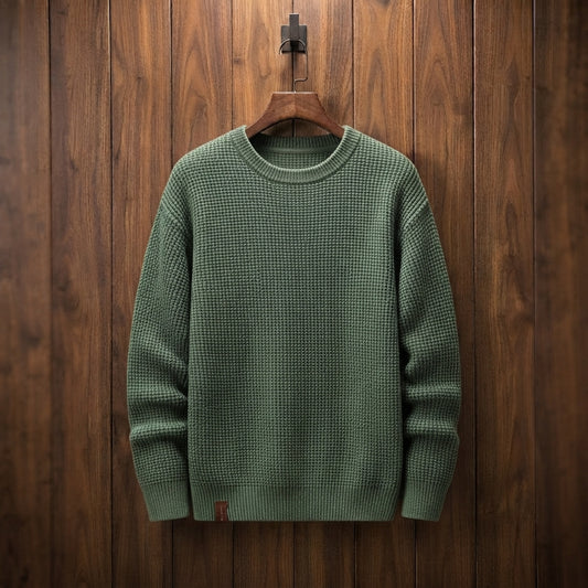 WAFFLE KNIT SWEATER