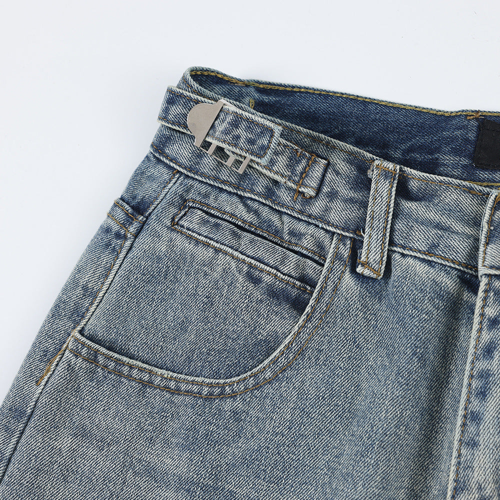 Gradient Denim Straight-leg Trousers Men