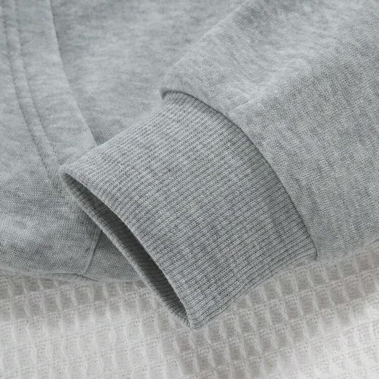 Rose And Letter Print Hoodie Casual Sweatshirt Men And Women