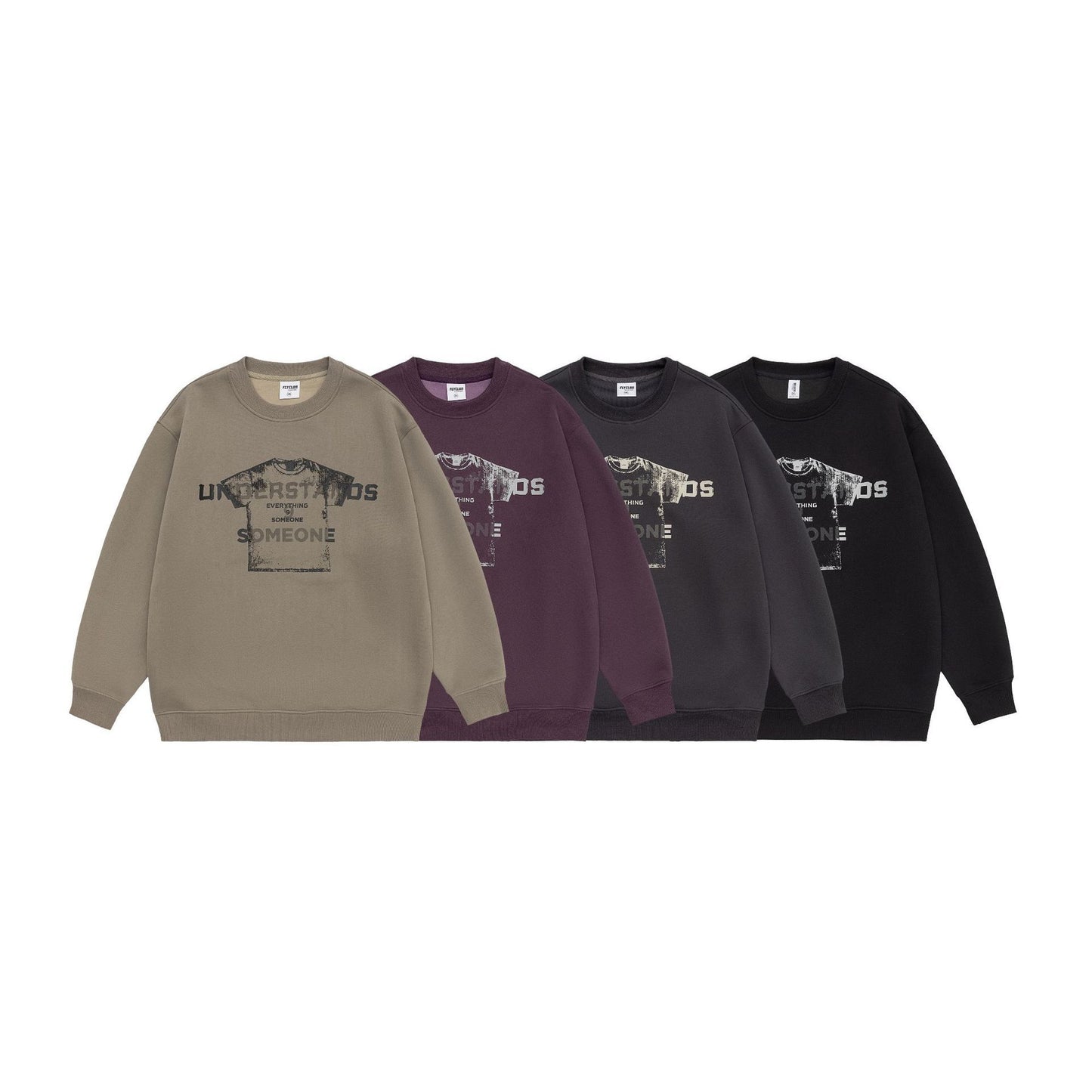 Design Sense Printed Crew Neck Sweatshirt Men