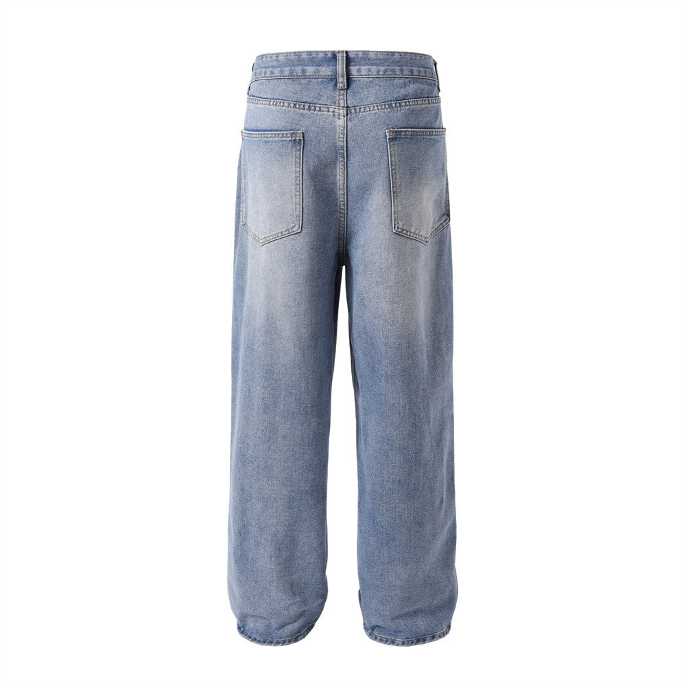 Tie-dye Gradient Denim Trousers Men