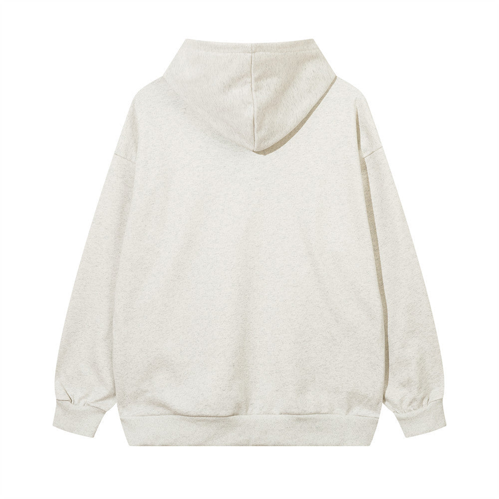 Simple Embroidery Letter Pullover Sweatshirt Men