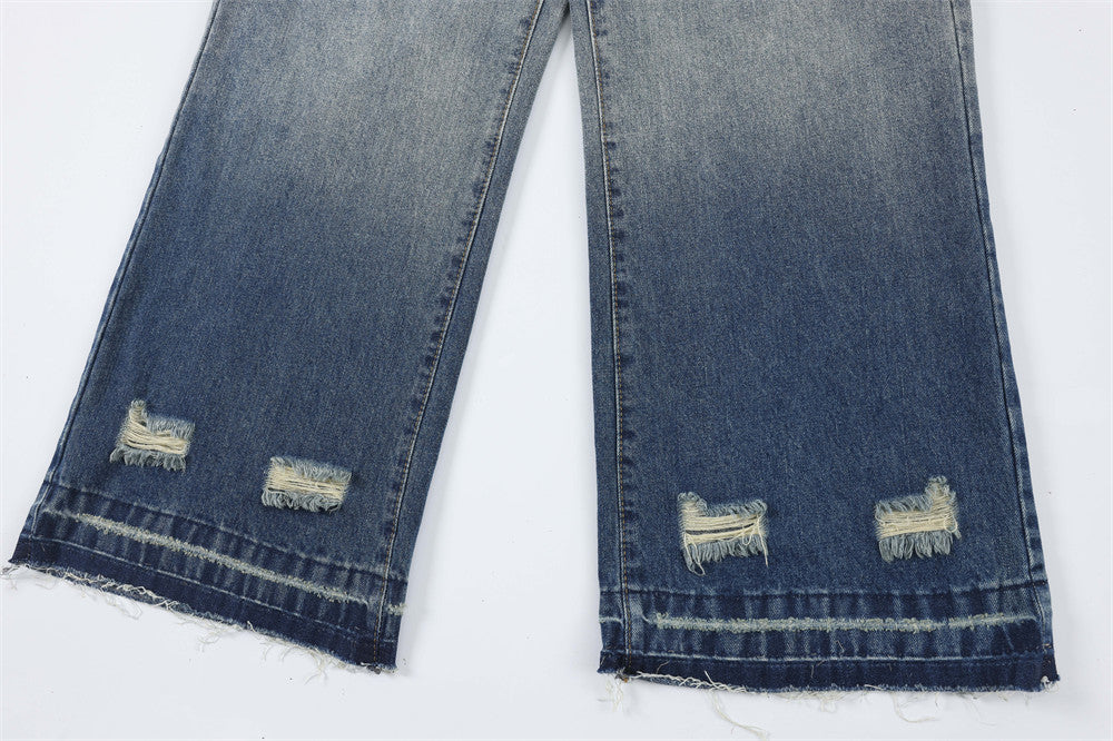Gradient Denim Straight-leg Trousers Men