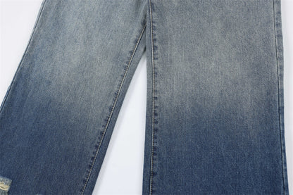 Gradient Denim Straight-leg Trousers Men