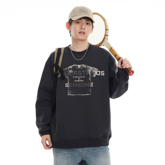 Design Sense Printed Crew Neck Sweatshirt Men