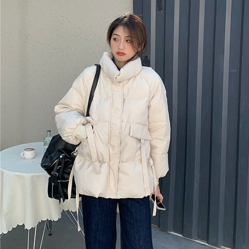 Parka Jacket Women's Autumn Winter New Style Korean Loose Warm and Hand Stuffed Bread Female Trend