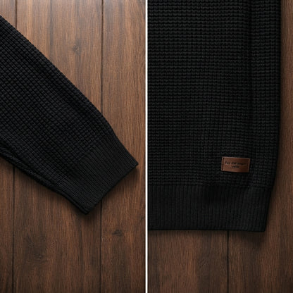 WAFFLE KNIT SWEATER