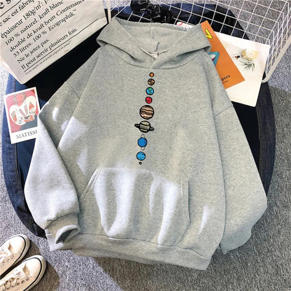 Multicolor Anime Men And Women Loose Hooded Sweatshirt