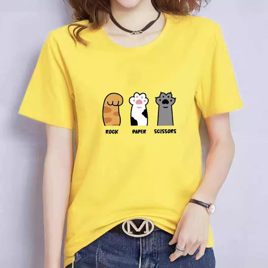 Loose Short Sleeve Casual T-shirt Plus Size Unisex Wear