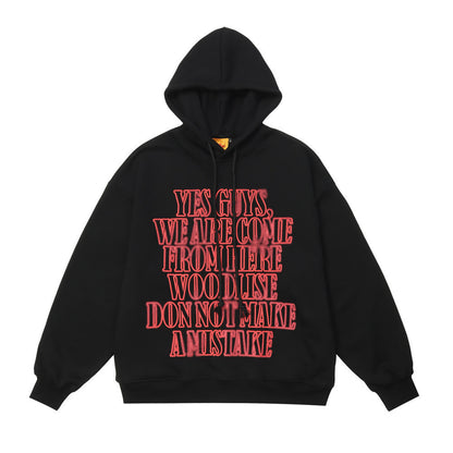 Fashion Letter Print Sweatshirt Men