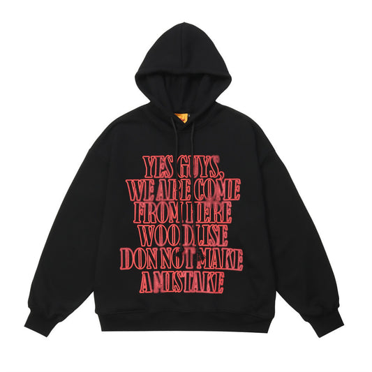 Fashion Letter Print Sweatshirt Men