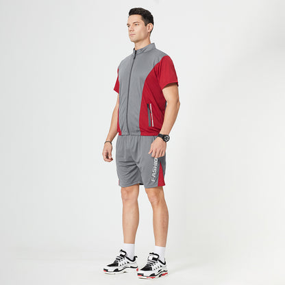Color Matching Suit Men's Casual Sports Plus Size