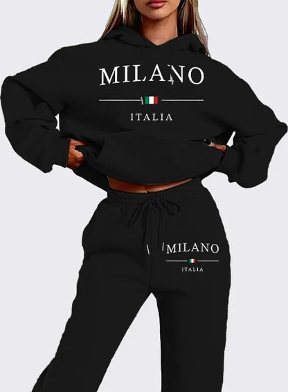 Ladies' Polyester Sweatshirt Set