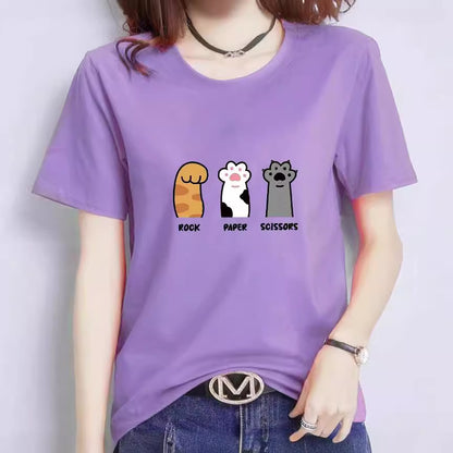Loose Short Sleeve Casual T-shirt Plus Size Unisex Wear