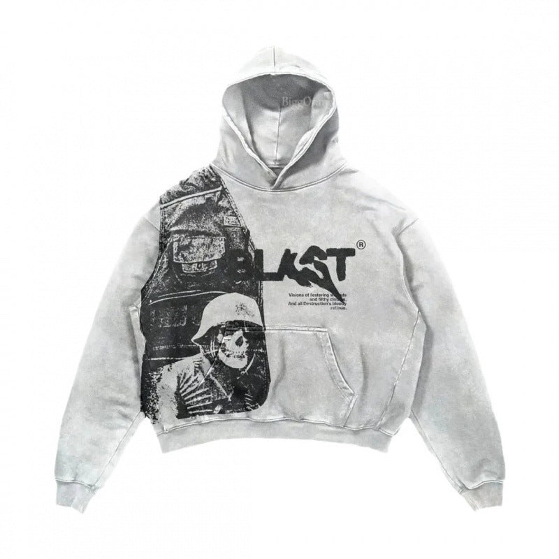Men’s Casual Graphic Letter Print Hoodie