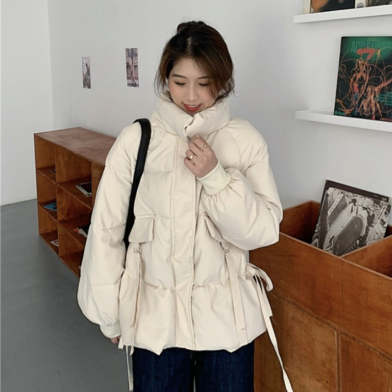 Parka Jacket Women's Autumn Winter New Style Korean Loose Warm and Hand Stuffed Bread Female Trend