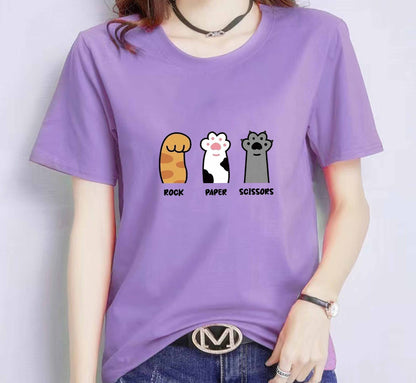 Loose Short Sleeve Casual T-shirt Plus Size Unisex Wear