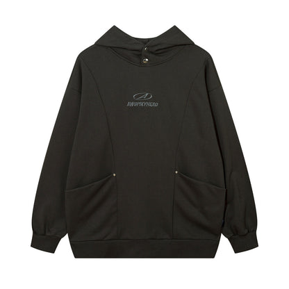Simple Embroidery Letter Pullover Sweatshirt Men