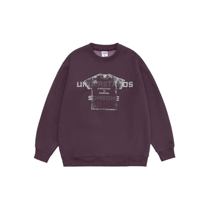 Design Sense Printed Crew Neck Sweatshirt Men