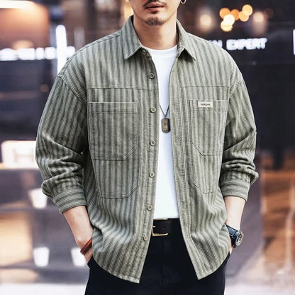 CLEAN STRIPE BUTTON-UP SHIRT