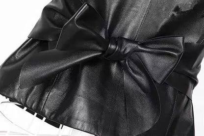 Women Leather Jacket Fur Collar Stitching Simulation Leather Oversized Raccoon Autumn Winter Solid Color Sleeveless Vest Coat
