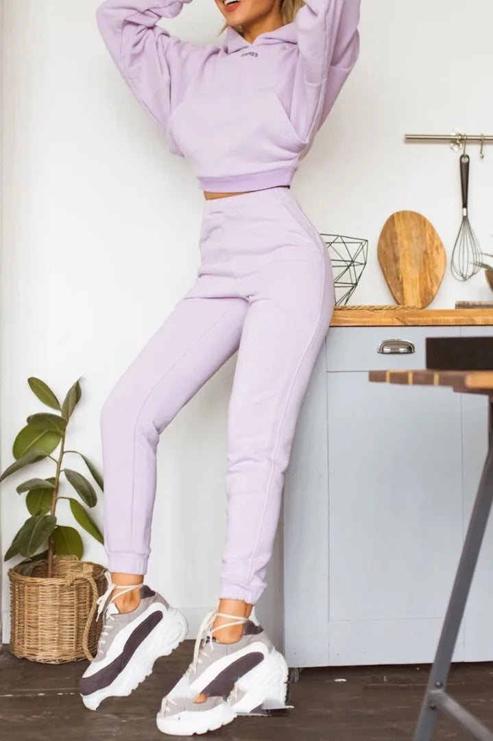 winter Tracksuits Women's Fleece Hoodies Two Piece Set Spring Autumn Lace Up Sweatshirts Pants Sets Female Casual Sports Suits