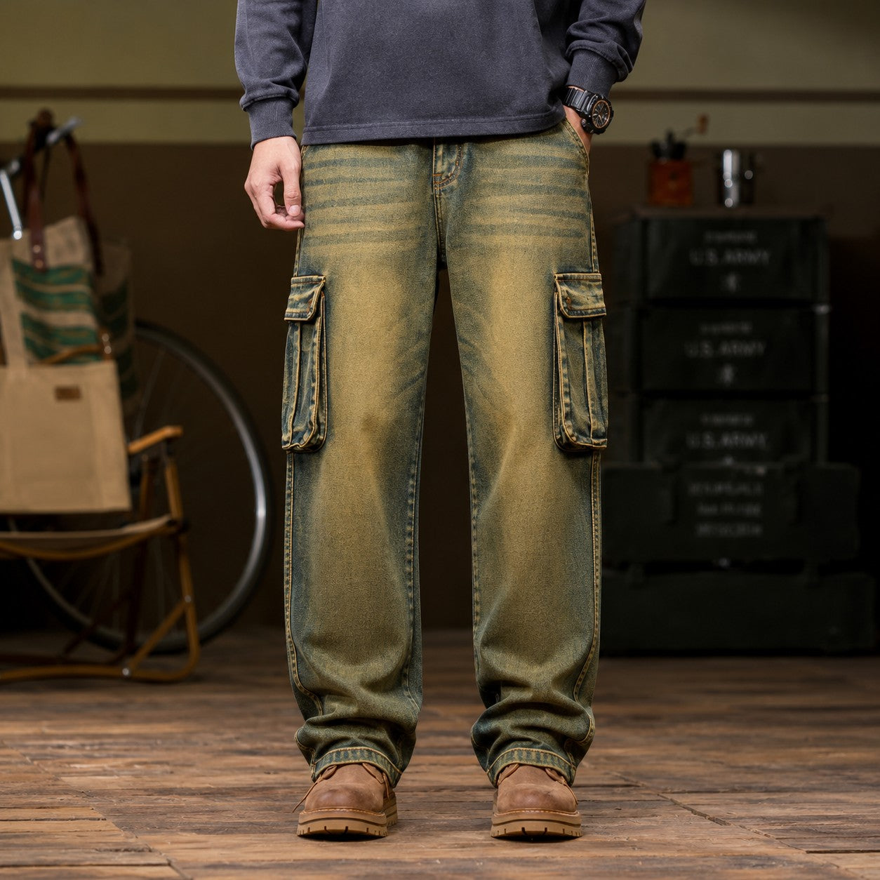 RELAXED CARGO JEANS
