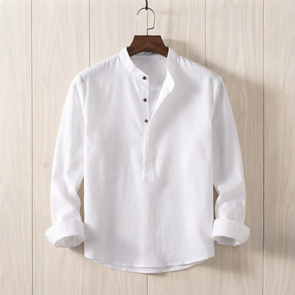 RELAXED MANDARIN SHIRT
