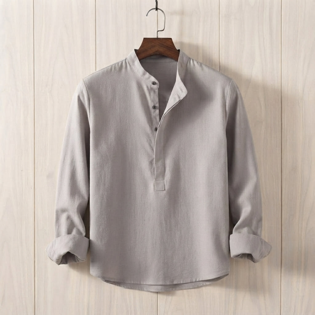 RELAXED MANDARIN SHIRT