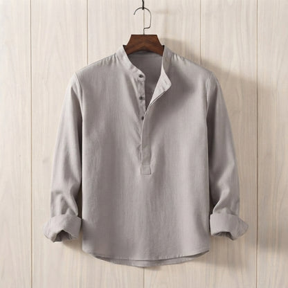 RELAXED MANDARIN SHIRT