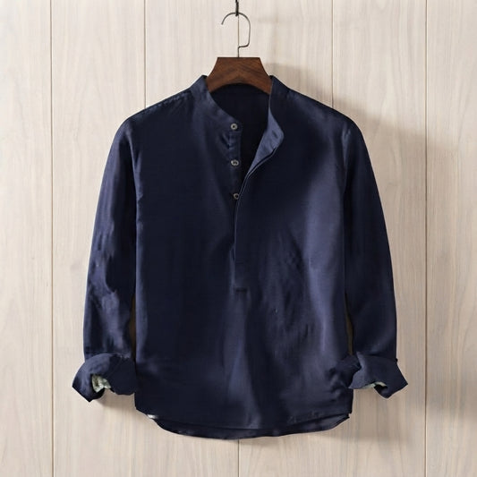 RELAXED MANDARIN SHIRT