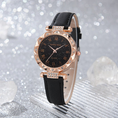 2023 5pcs Set Luxury Ladies Quartz Wrist Watches Dress Watch Women Crystal Diamond Watches Clock Women Montre Femme