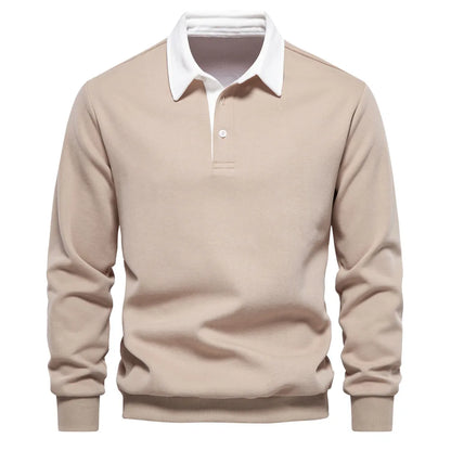 Autumn Men's Long Sleeve Sweater Shirt Solid Color Casual Long Sleeve Sports Shirt High Quality Casual Daily Men's Sports Shirt