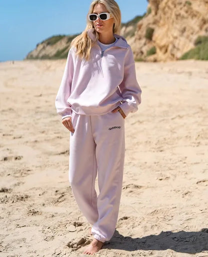 Two-piece Set with Thickened Embroidered Long-sleeved Sweatshirt and Long Pants Women’s Wear New Versatile Casual Fashionable