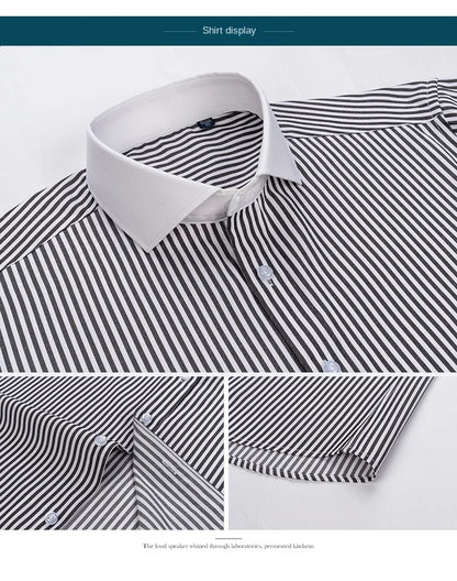 2023 French Cufflinks Suit Collar Korean Version Slim Fitting Shirt Long Sleeve Men's Tuxedo Party Wedding  Shirts