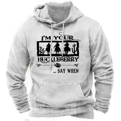 Vintage Men's Hoodie Yellowstone Park 3D Print Pullover Y2K Men's Tops Street Fashion Oversized Hoodie Casual Men's Clothing