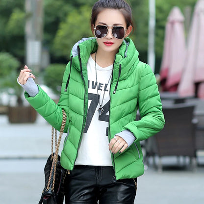 Cheap wholesale 2018 new winter  Hot selling women's fashion casual warm jacket female bisic coats T1192
