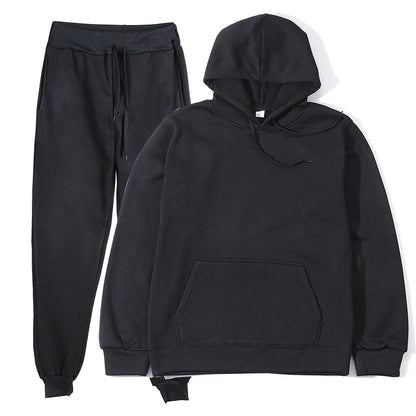 Men Tracksuit Casual Joggers Hooded Sportswear Jackets And Pants 2 Piece Sets Hip Hop Running Sports Suit S-XXXL