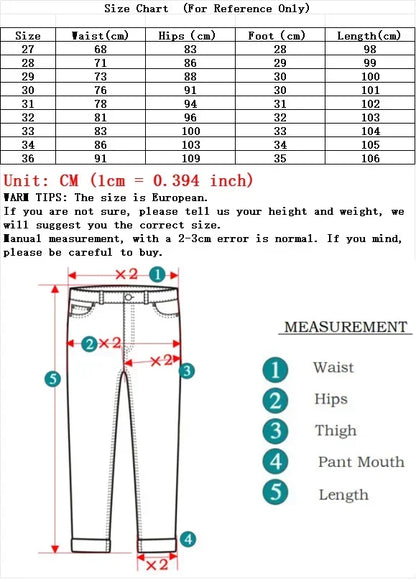 Classic Slim Vintage Fashion Men's Designer Jeans Snowflake Grey Wash Korean Fashion Stretch Pants Multi-button Denim Trousers