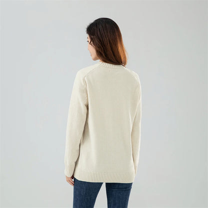 Chenille Sweater for Women O Neck Pullovers Ribbed Cuff Long Sleeve Knitted Tops Women Solid Sweater 2024 Cozy Sweaters Jumpers