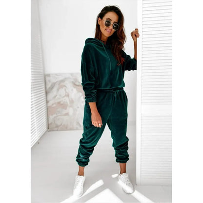 Autumn Velour Tracksuit Womens Velvet Set Woman Tracksuit Sets Winter Velvet Suit Two Piece Set Women 2 Piece Outfits