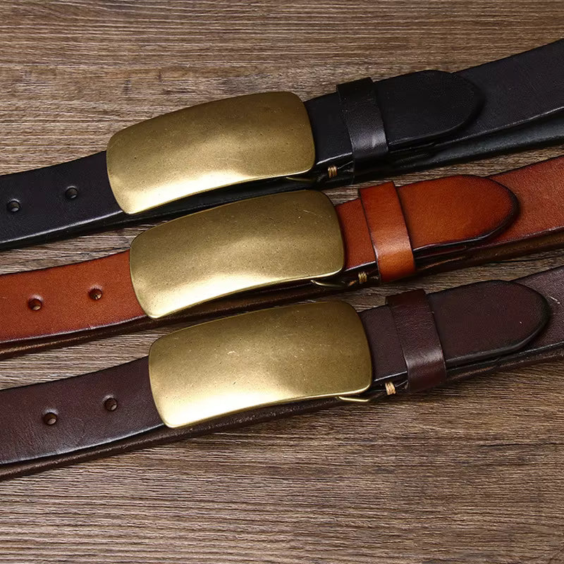 SMOOTH BRASS BUCKLE BELT