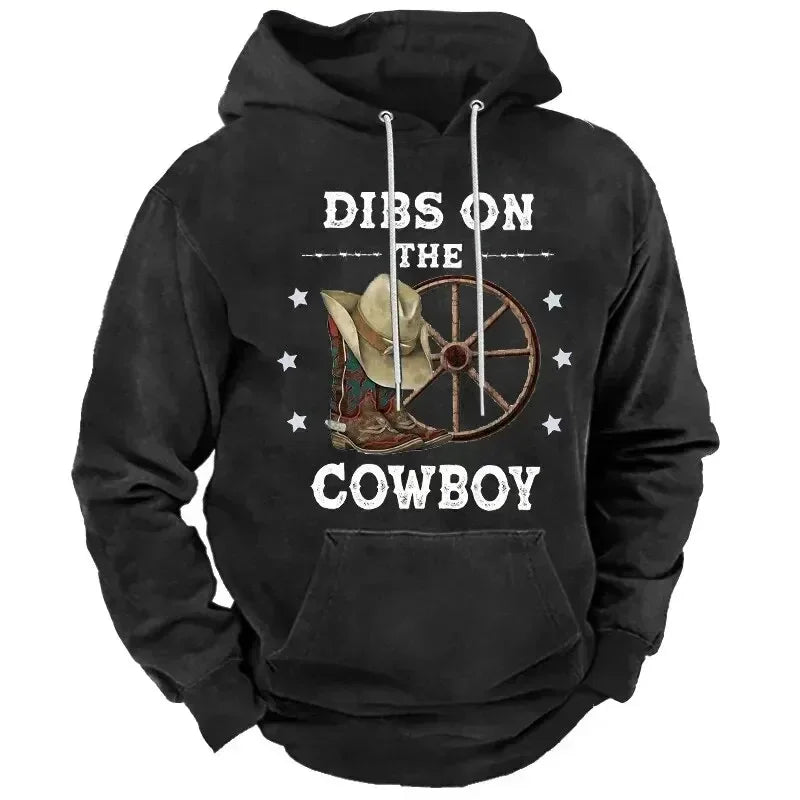 Vintage Men's Hoodie Yellowstone Park 3D Print Pullover Y2K Men's Tops Street Fashion Oversized Hoodie Casual Men's Clothing