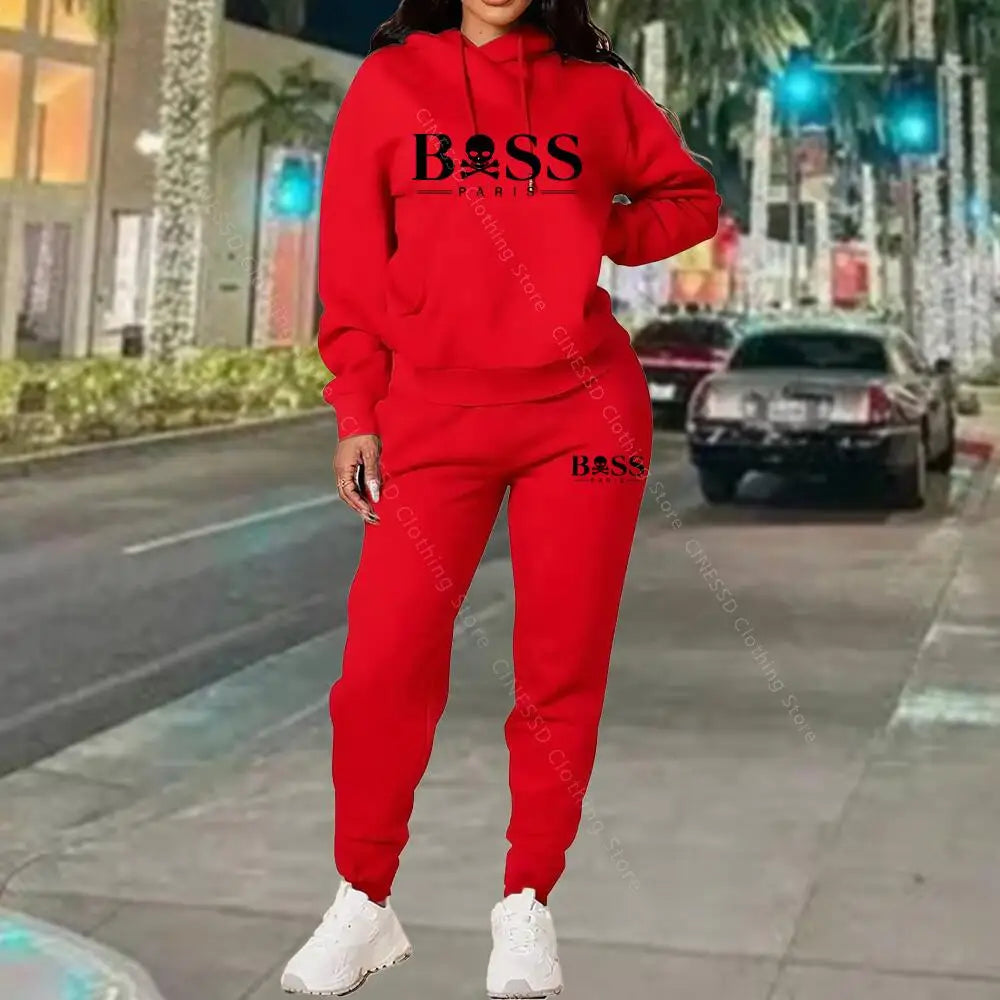 2026 New Women's Tracksuit Sweatshirt Sweatpant High Quality Outfits Suit Designer Luxury Autumn Winter Clothing Women Pants Set