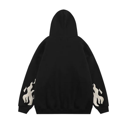 Gothic Embroidery Unisex Hoodies