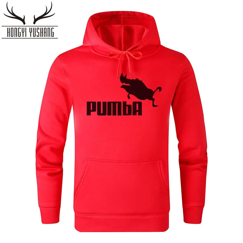 2023 Autumn/Winter Men's New Pumba Sports Print Hoodie Set Men's Fleece Sweater Casual Designer Sportswear Casual Pullover w13