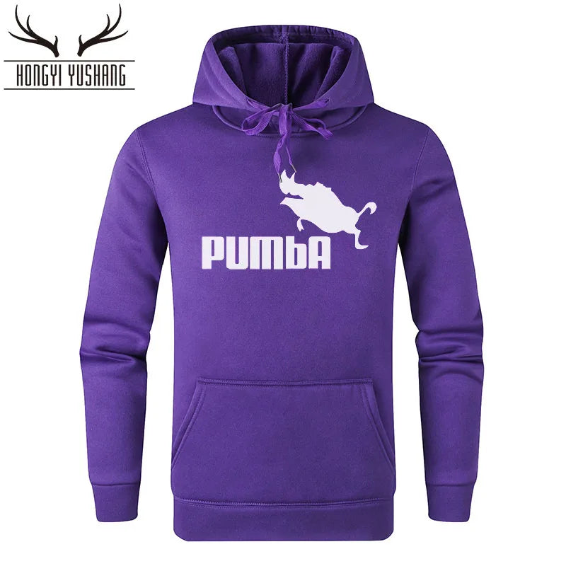 2023 Autumn/Winter Men's New Pumba Sports Print Hoodie Set Men's Fleece Sweater Casual Designer Sportswear Casual Pullover w13