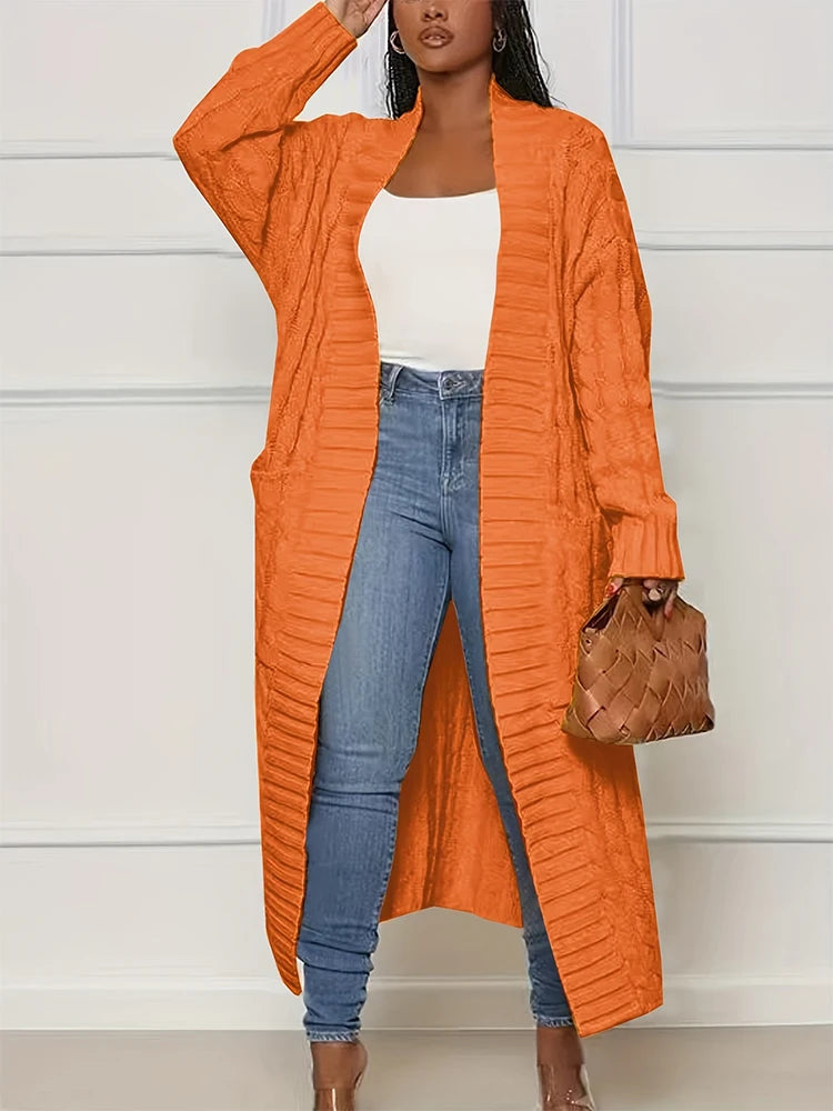 CozyFall Long Knit Cardigan
