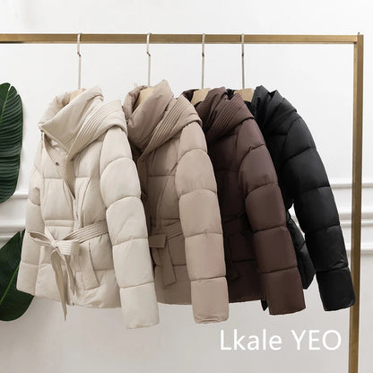 Women's Down Cotton Padded Jacket 2024 Short Loose Korean Version  Ladies Outerwear Comfortable Elegant Lady Winter Parka Coat