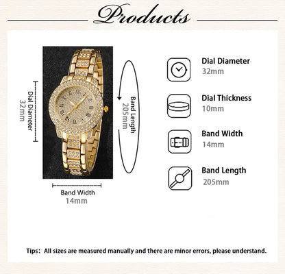 Diamond Women Watches Gold Watch Ladies Wrist Watches Luxury Brand Rhinestone Womens Bracelet Watches Female Relogio Feminino